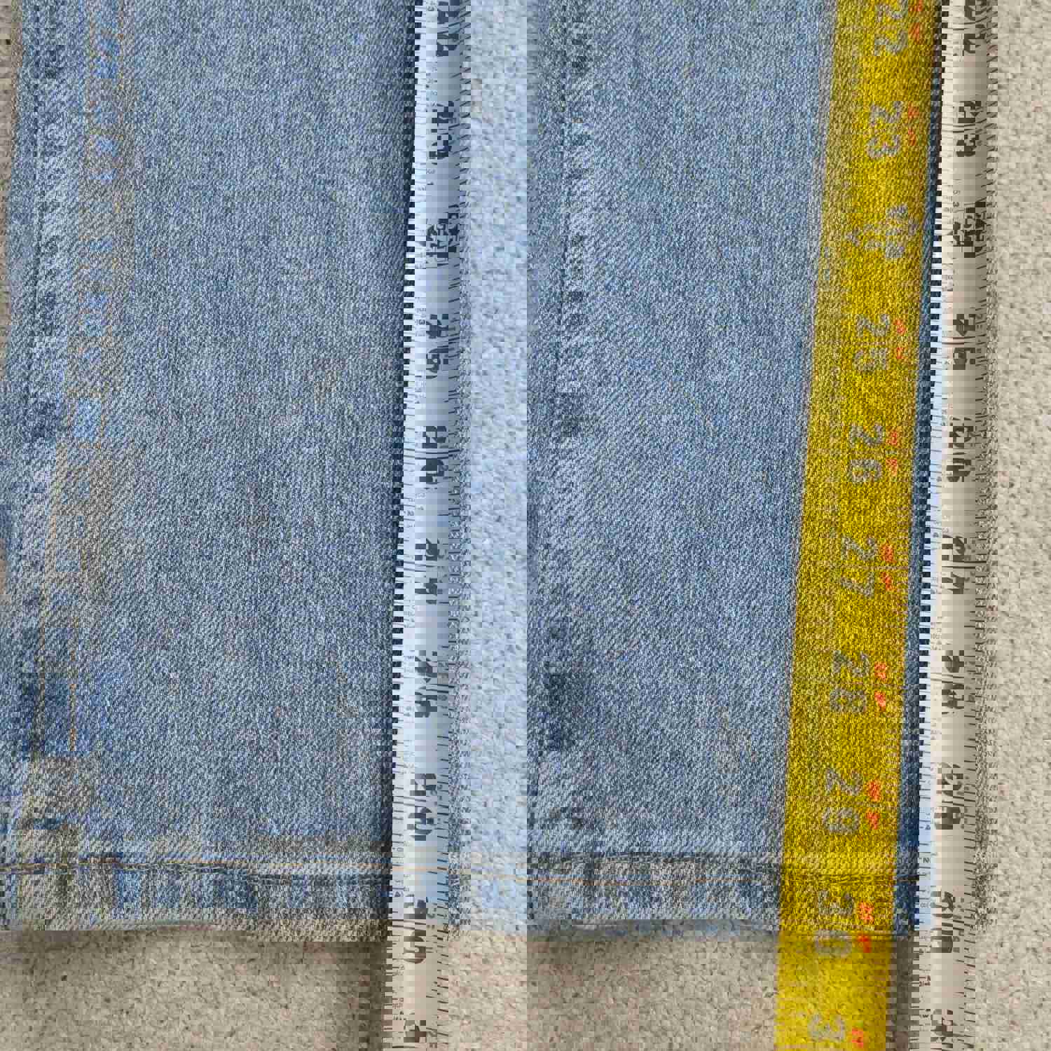Wrangler Men's Blue Denim Straight Leg Jeans W44XL30