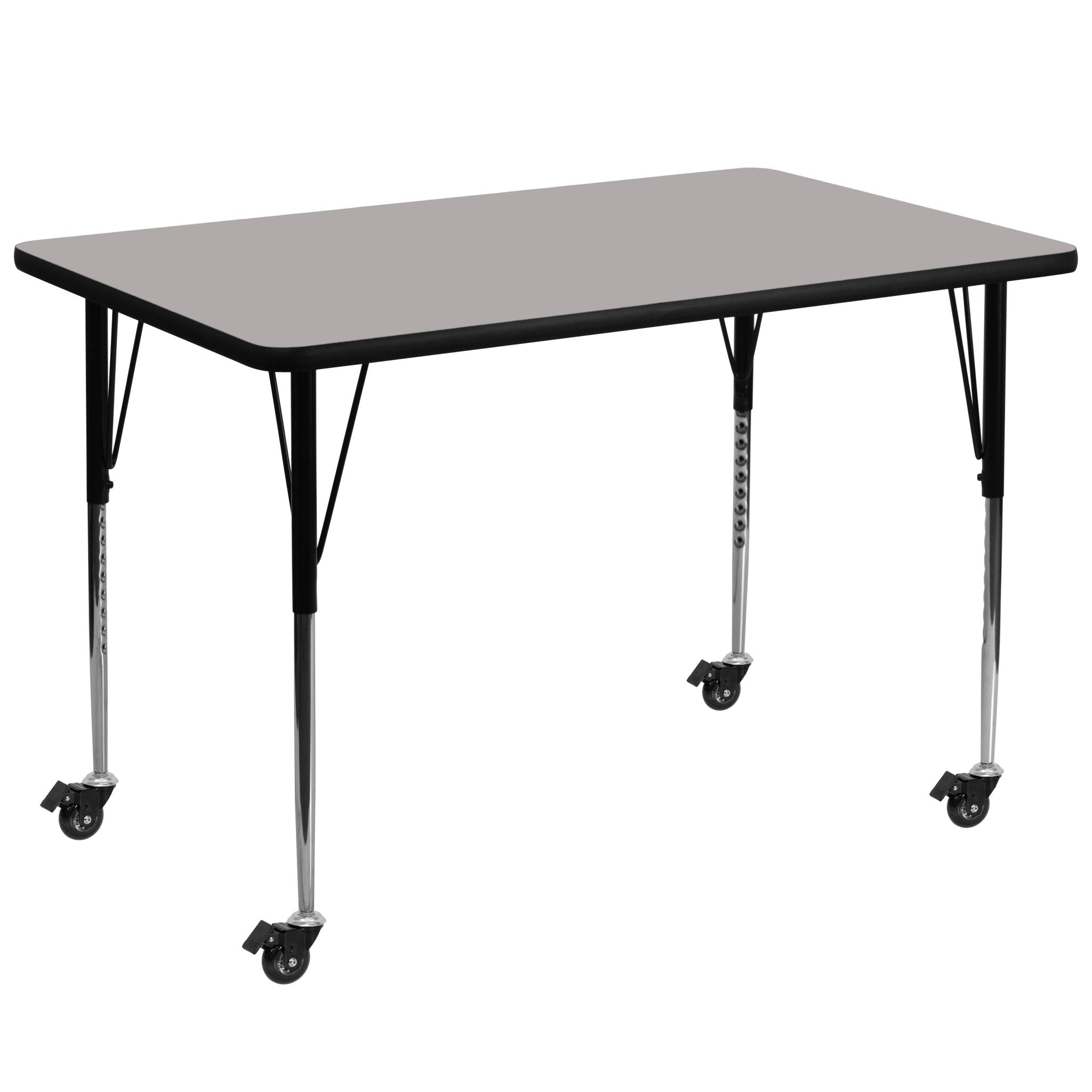 Wren Mobile 36W x 72L Rectangular HP Laminate Activity Table - Standard Height Adjustable Legs