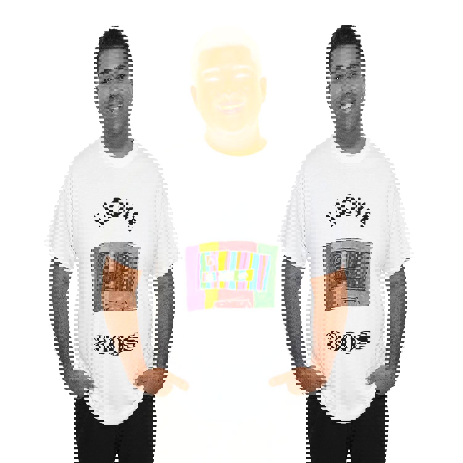 I Love 80s Cassette Art Unisex Heavy Cotton T-Shirt
