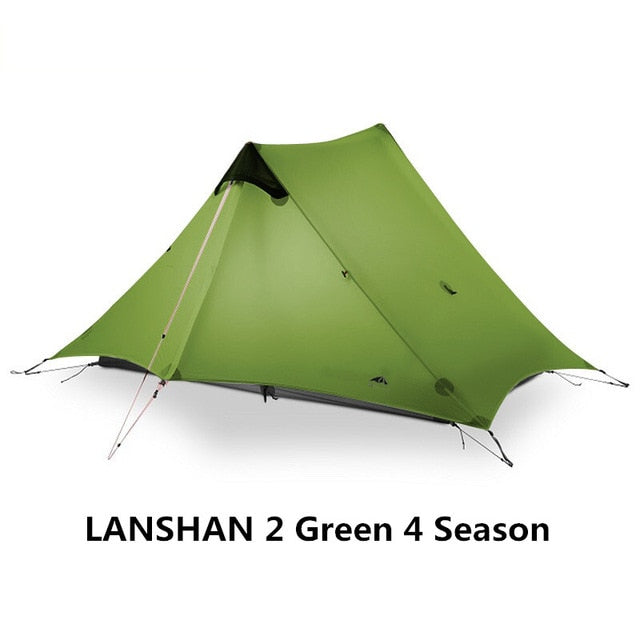 LanShan 2 3F UL GEAR Ultralight Camping Tent for 1-2 Persons, 3-4 Season, 15D Silnylon Rodless Design