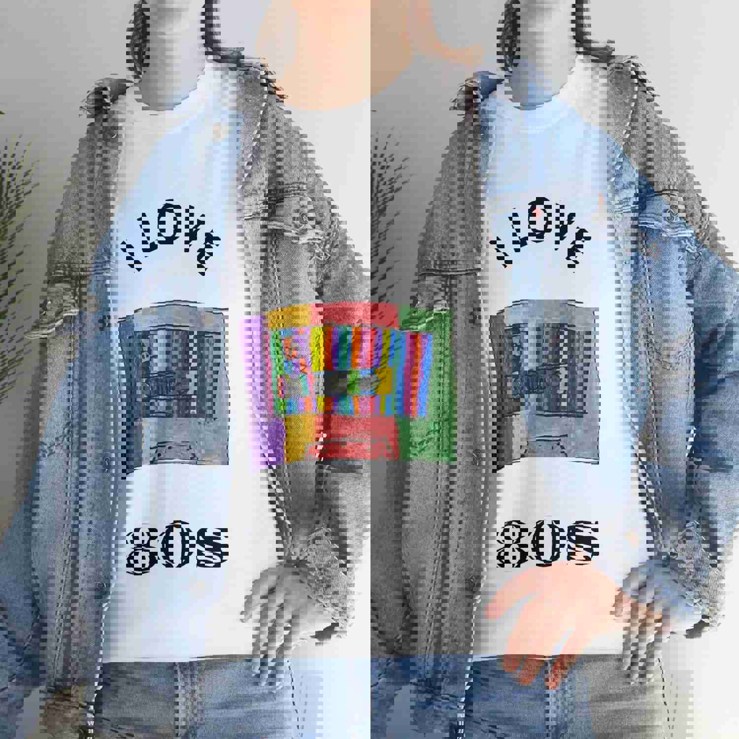 I Love 80s Cassette Art Unisex Heavy Cotton T-Shirt