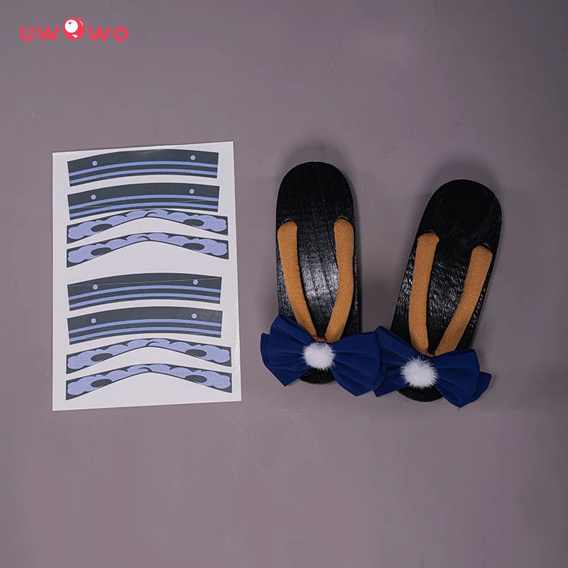 UWOWO Game Genshin Impact Sangonomiya Kokomi Cosplay Shoes Clogs Costume Shoes Halloween Carnival Footwear Accessories