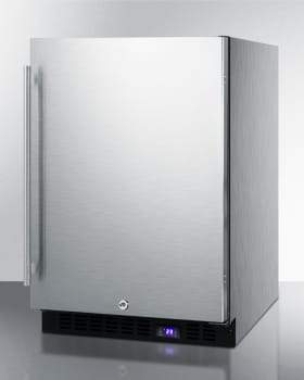 Summit 24 Outdoor Undercounter Freezer with Stainless Steel Cabinet, Ice Maker, and Adjustable Shelves