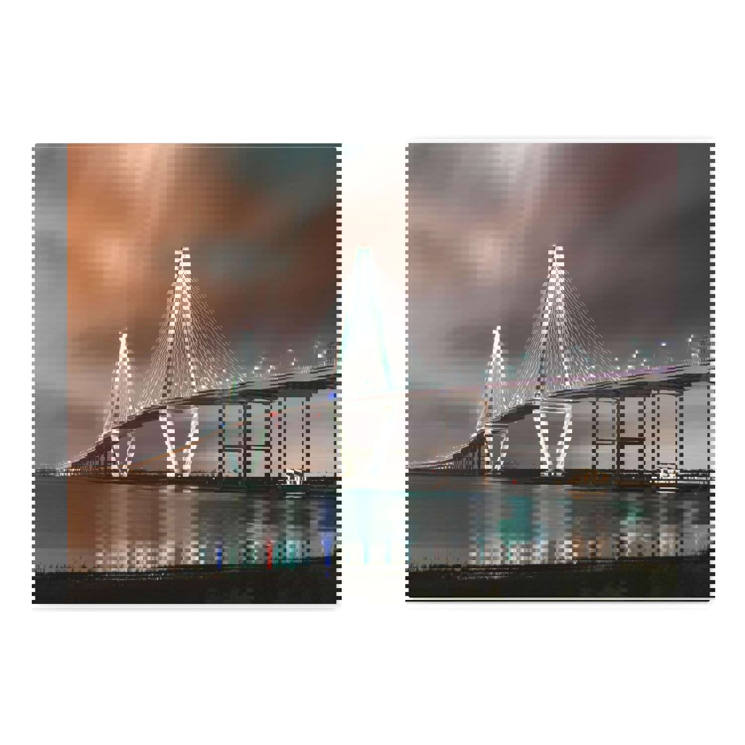 River Bridge Charleston South Carolina Nature Wilderness Photography Canvas Wall Art