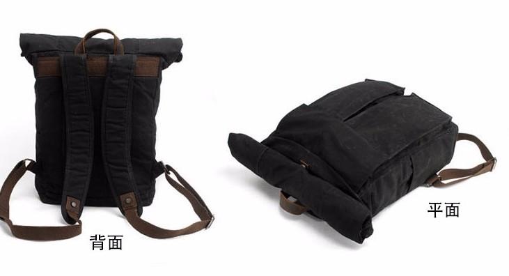 Badass Waxed Canvas Mens Travel Backpack - Durable Hiking & Laptop Backpack