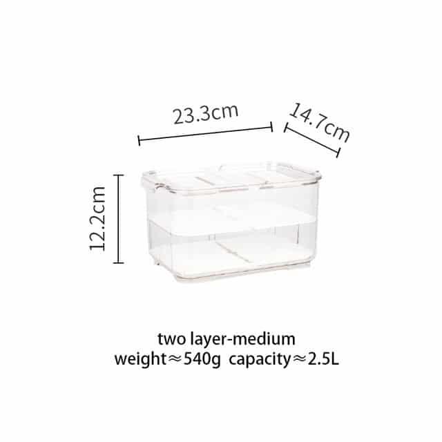 Transparent Refrigerator Food Storage Containers with Lids - Multiple Sizes