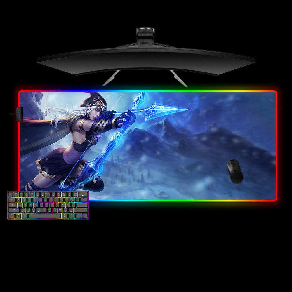 Ashe Design RGB Gaming Mouse Pad with LED Strip - M-XXL Size