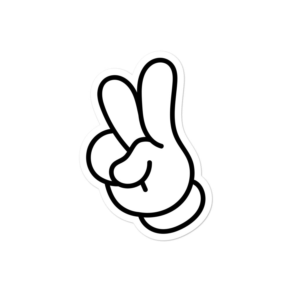 Mickey Peace Sign Sticker