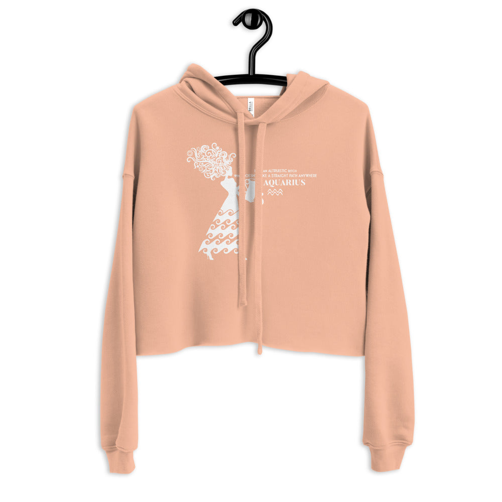Crop Hoodie - Aquarius