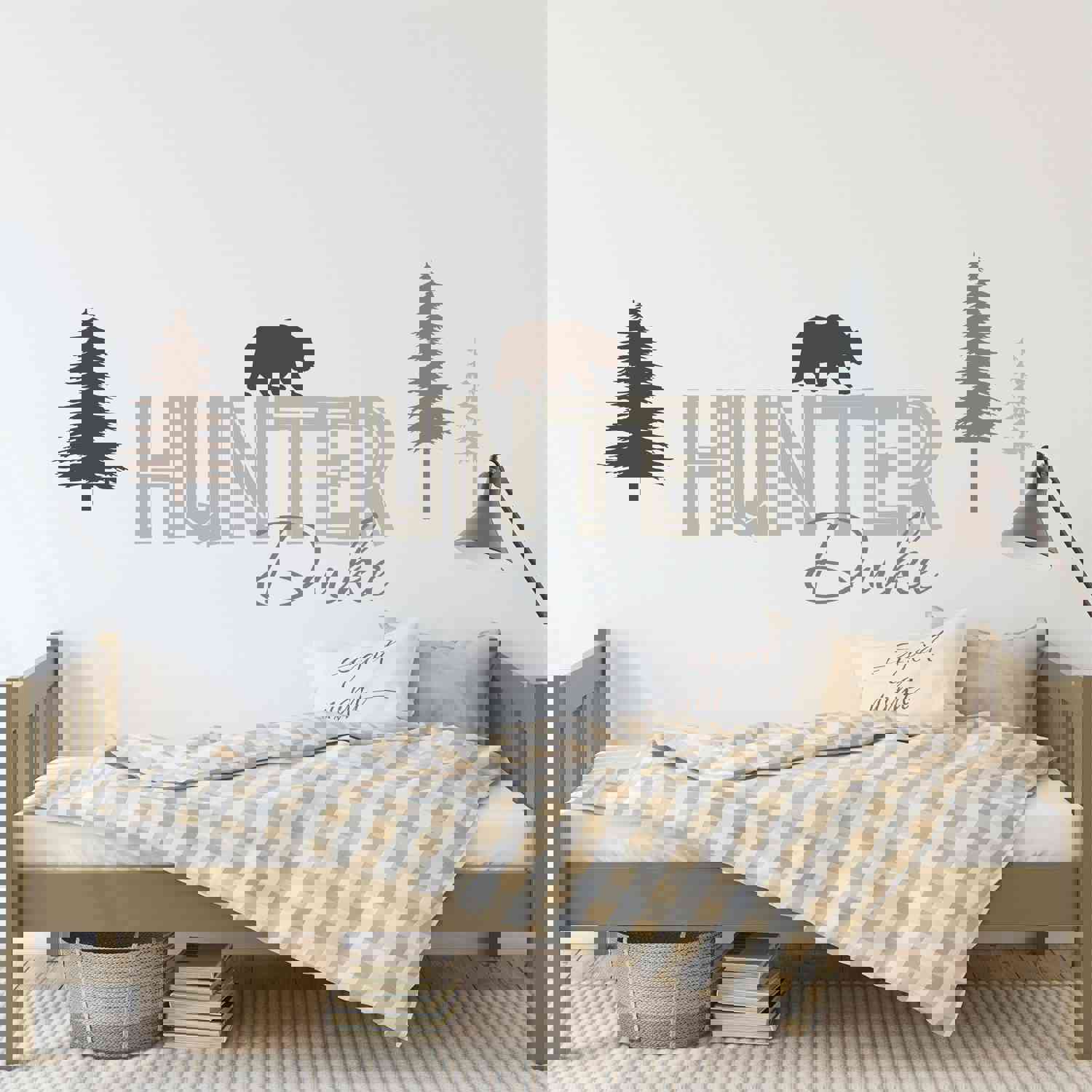 Personalized Name Forest Wall Decal - Animal Forest Wall Decal - Forest Sticker