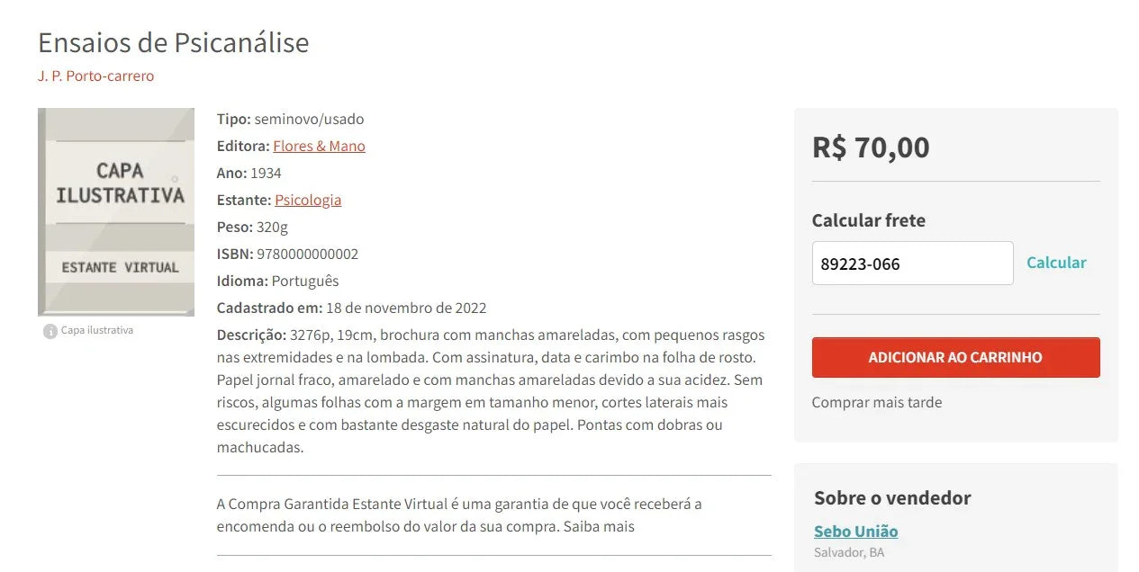 Kit of 8 Psychoanalysis Books from Brazil