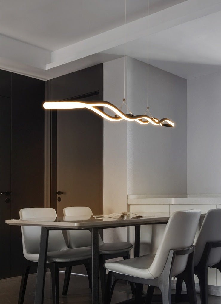 MIRODEMI® Original Waves LED Pendant Lamp - Modern 3-Color Switchable Light for Dining Room, Kitchen, Living Room