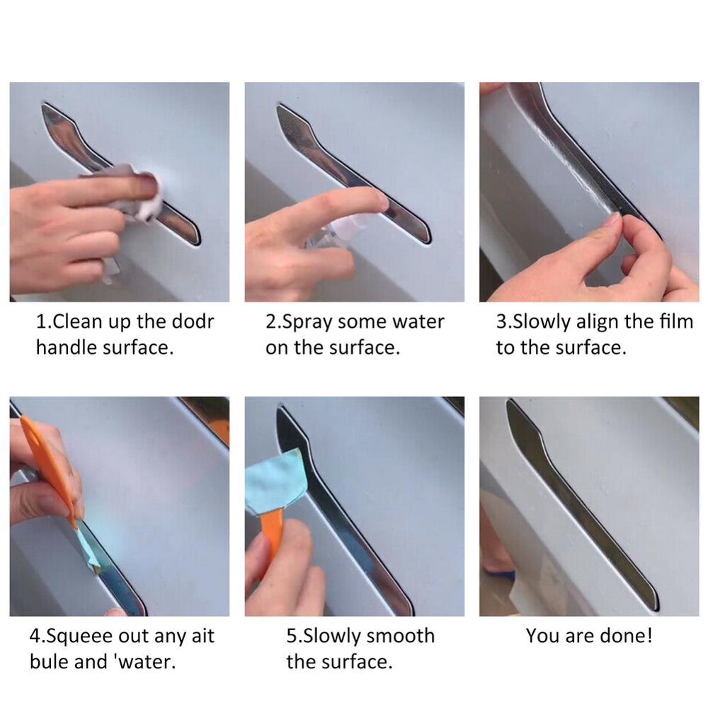 For Tesla Model 3 Car Door Handle Decal Anti Scratch Protection Strip