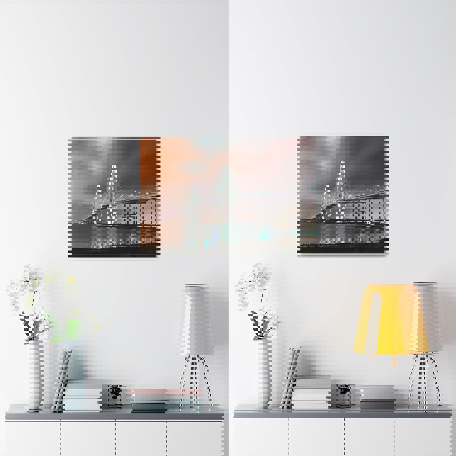 River Bridge Charleston South Carolina Nature Wilderness Photography Canvas Wall Art