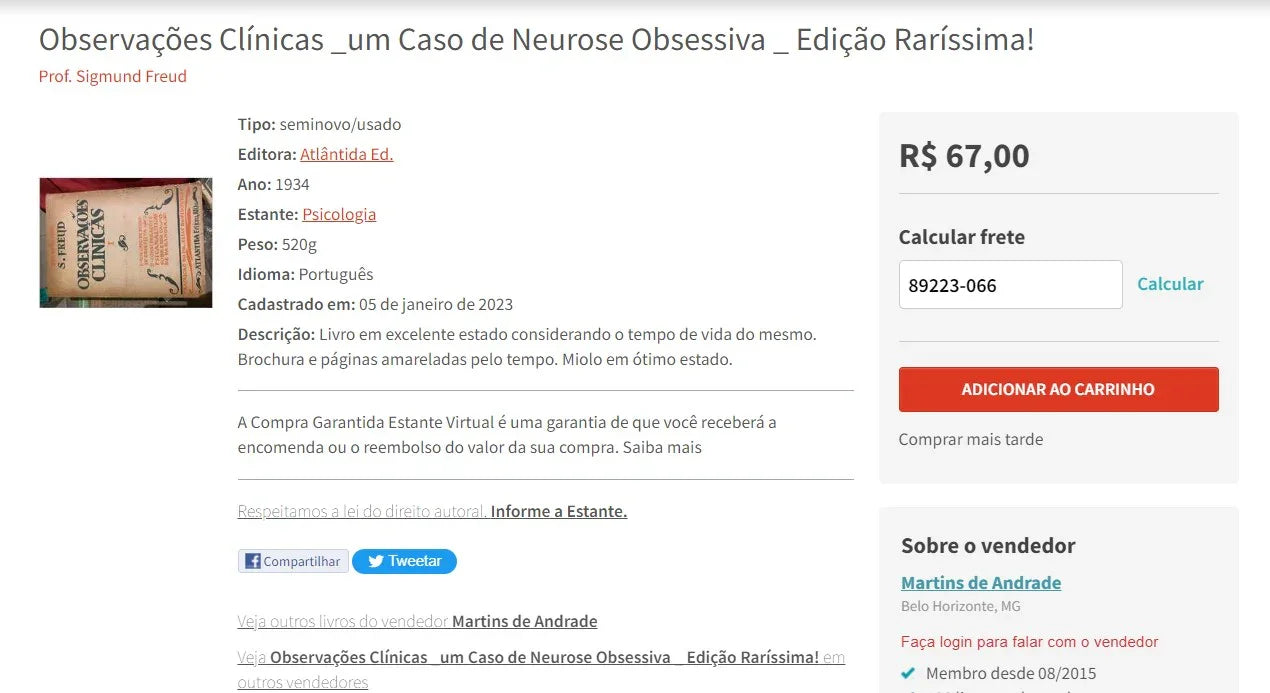 Kit of 8 Psychoanalysis Books from Brazil