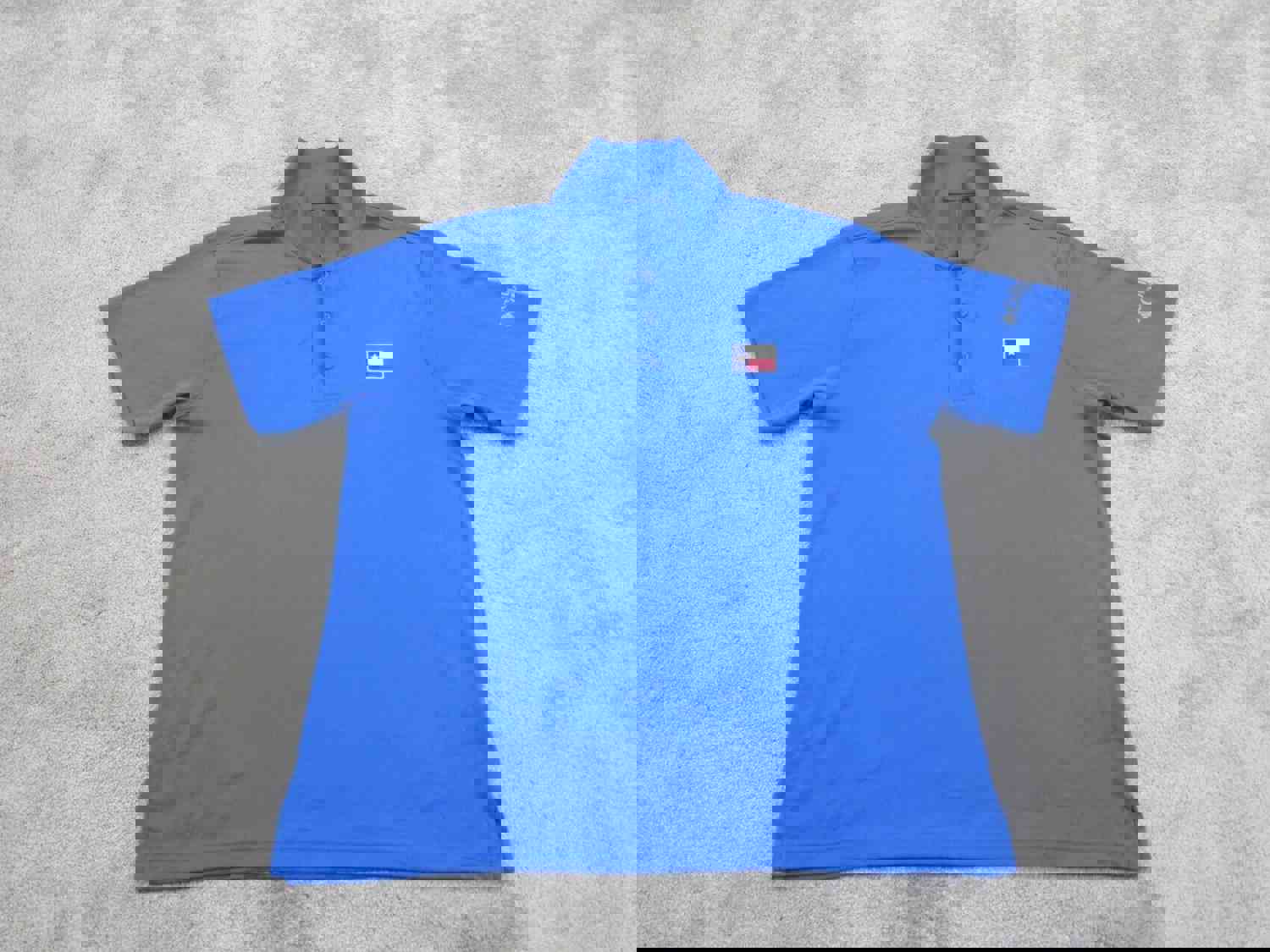 Columbia Men's Large Blue Short Sleeve PFG Fishing Polo Shirt