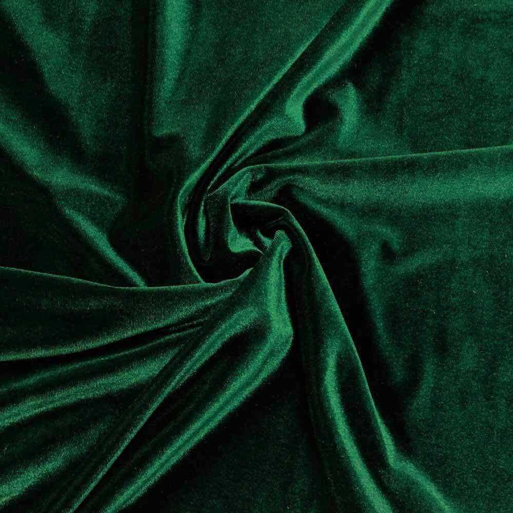 Stretch Velvet Fabric - Hunter Green - 60" Wide for Sewing, Apparel, and Crafts