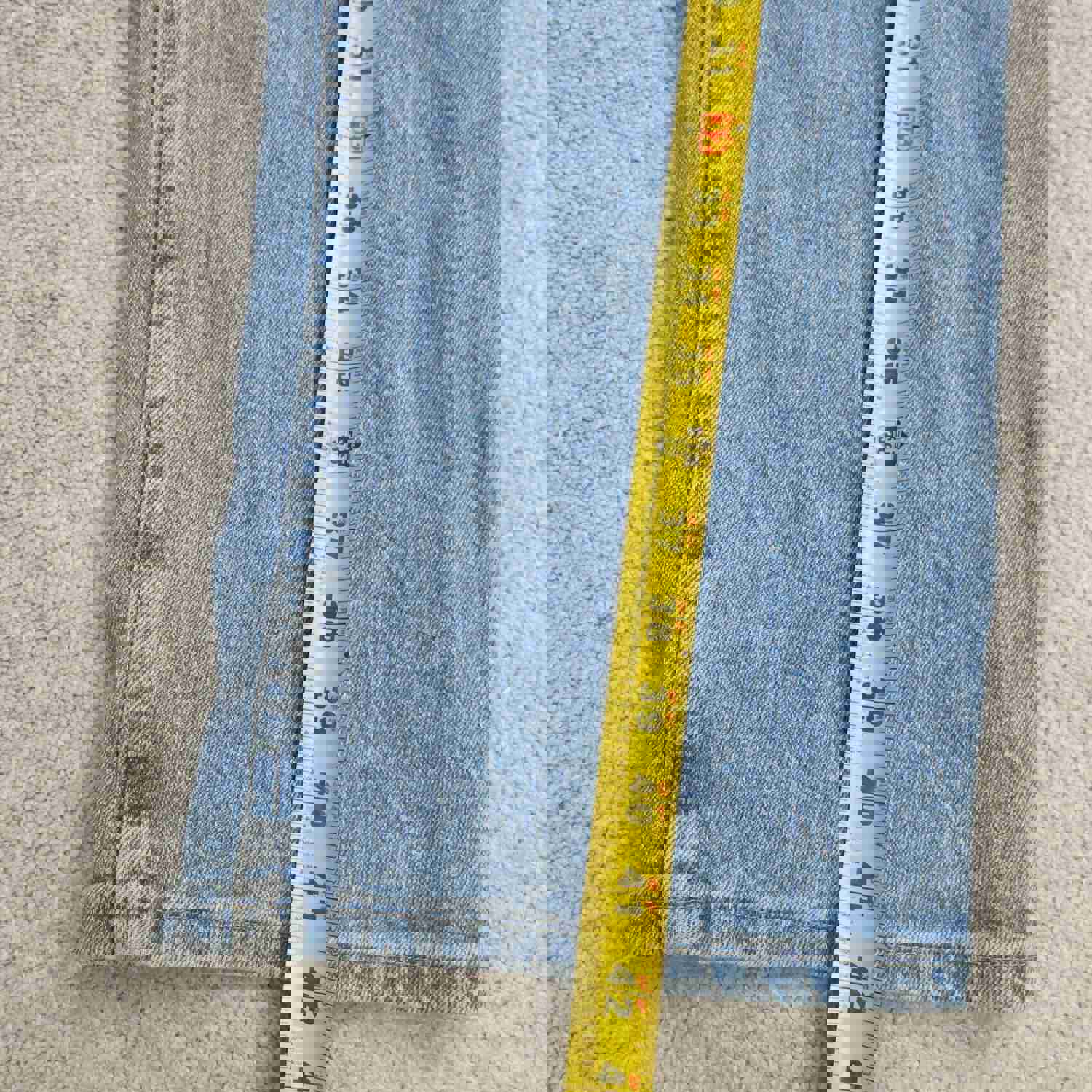 Wrangler Men's Blue Denim Straight Leg Jeans W44XL30