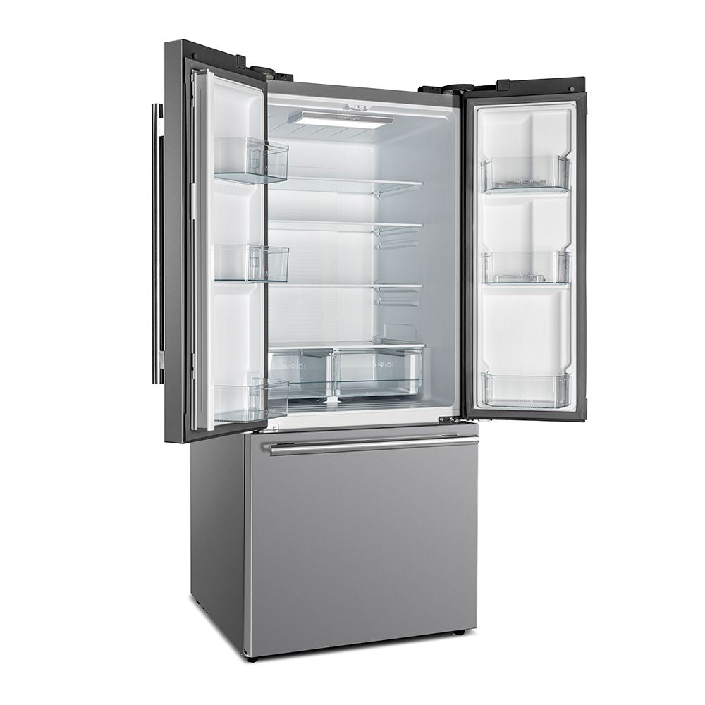 Forno 30-Inch French Door Refrigerator with Ice Maker in Stainless Steel