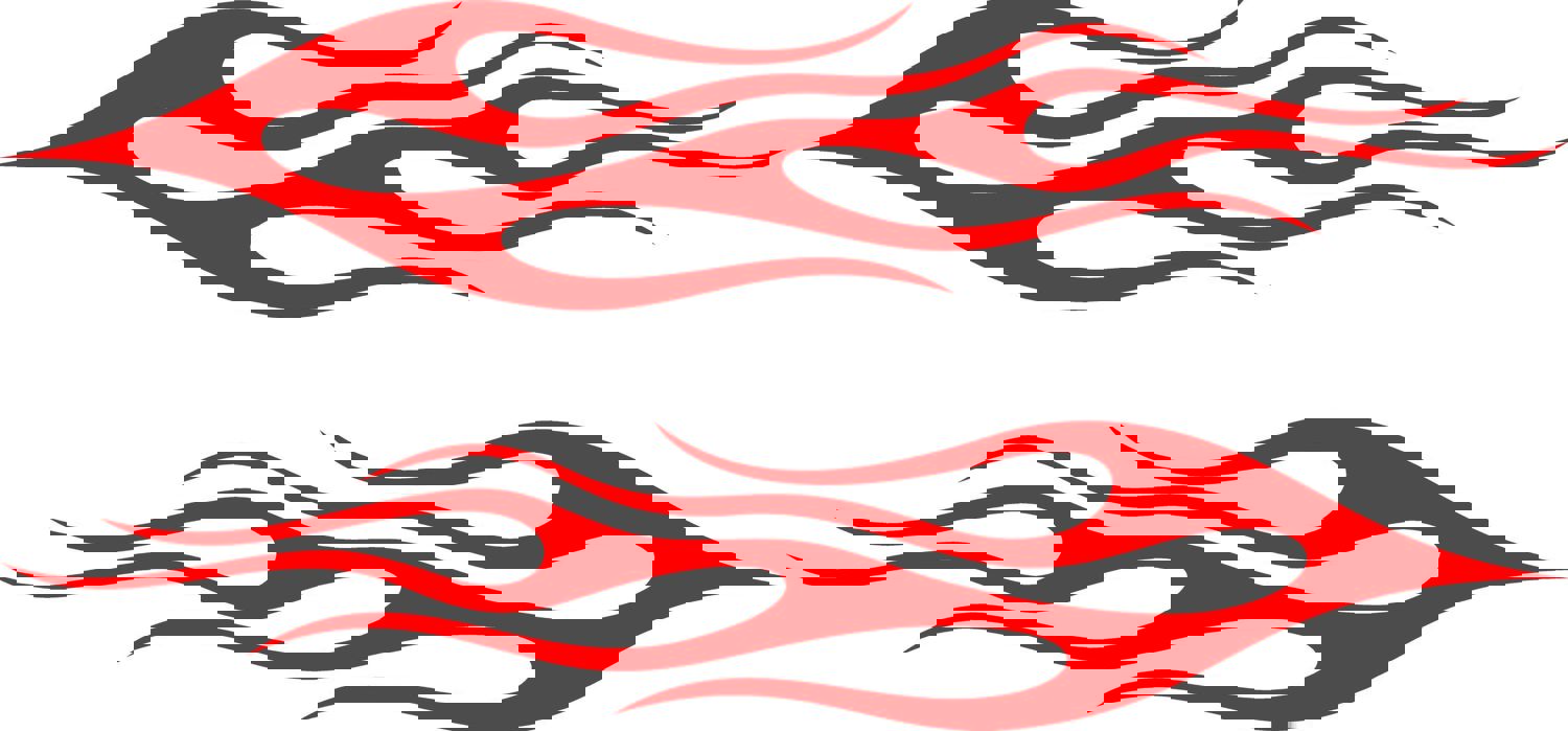 Flame Decals for Cars, Trucks, Boats - High Gloss Vinyl Stickers