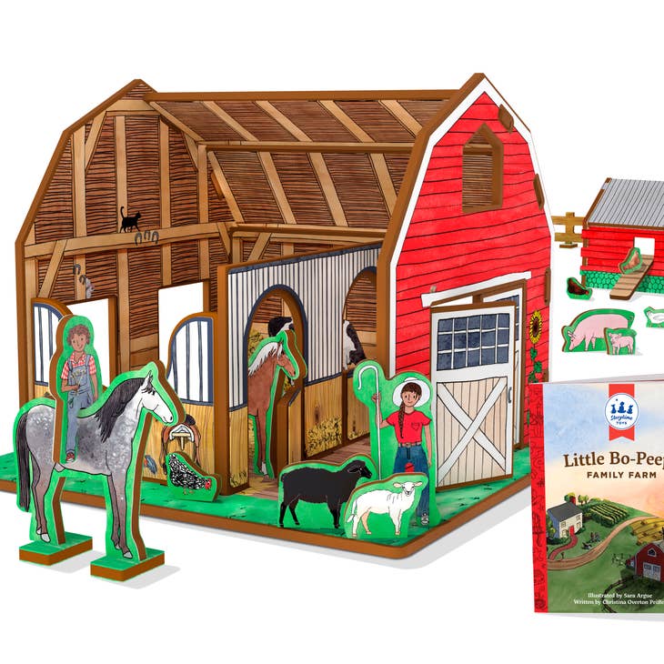 Little Bo Peeps Family Farm Book and Playset