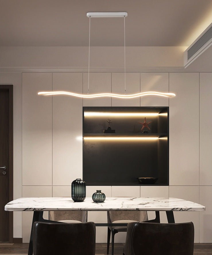MIRODEMI® Original Waves LED Pendant Lamp - Modern 3-Color Switchable Light for Dining Room, Kitchen, Living Room