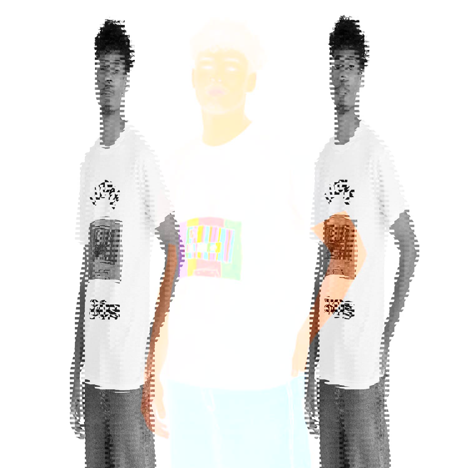 I Love 80s Cassette Art Unisex Heavy Cotton T-Shirt