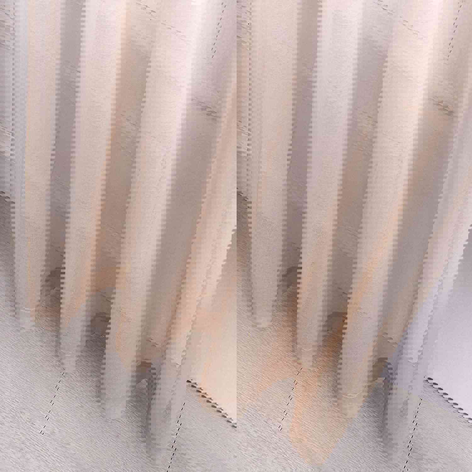 Faux Linen Ombre Sheer Curtains Voile Grommet Semi Sheer Set of 2
