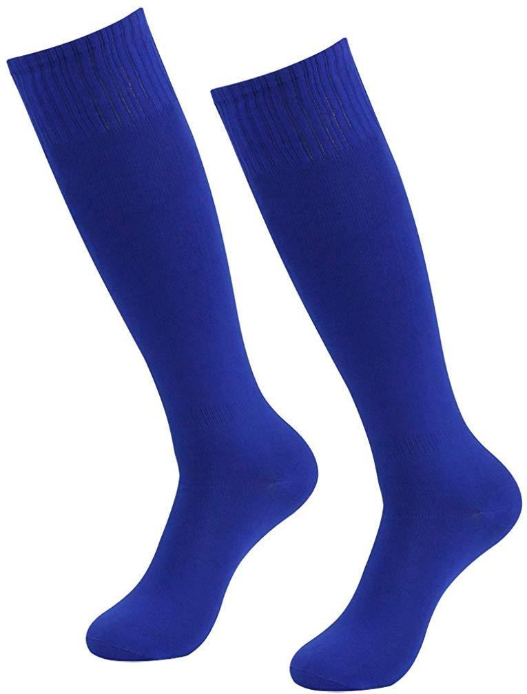 RTZAT Unisex Solid Knee High Soccer Socks - 2,6,12 Pairs Pack