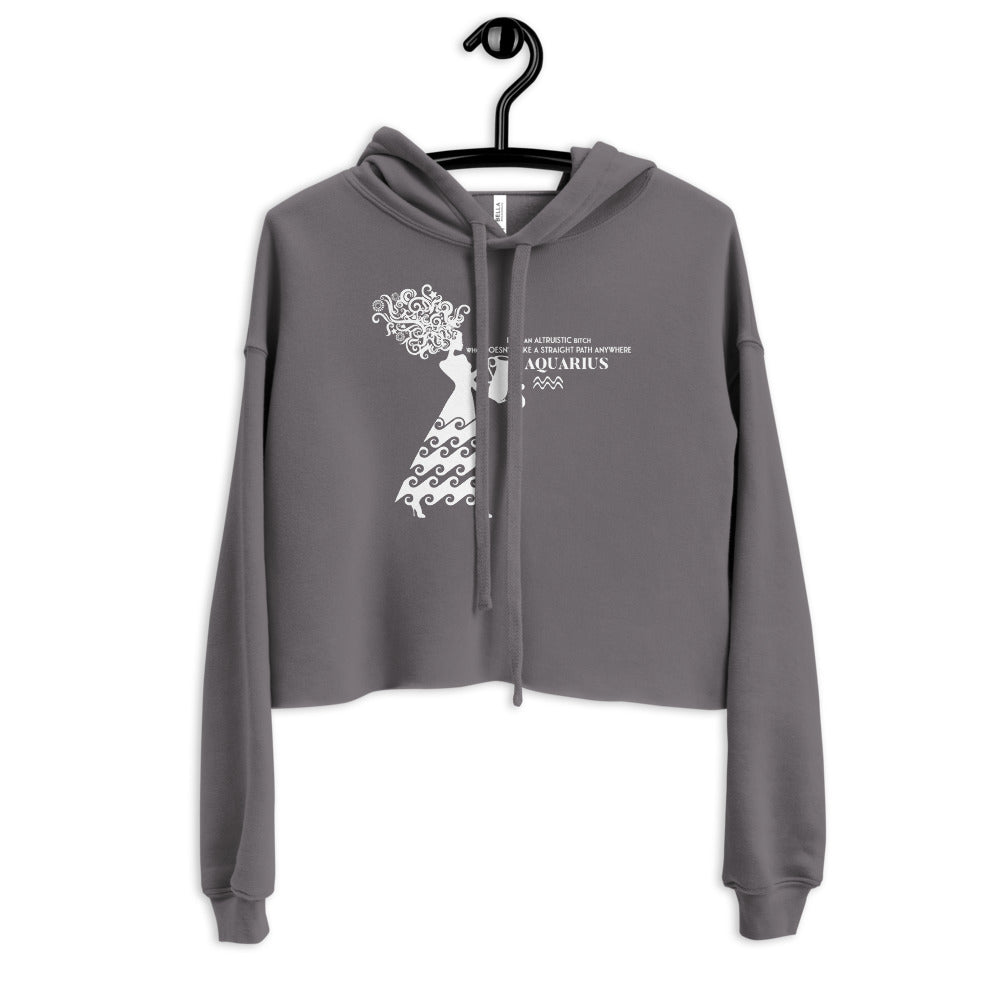 Crop Hoodie - Aquarius