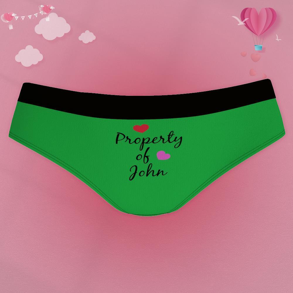 Custom Engraved Boxer Shorts - Personalized Anniversary Gift for Her