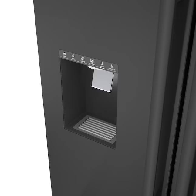 Bosch 500 Series 26-cu ft French Door Refrigerator with Ice Maker (Black Stainless Steel)