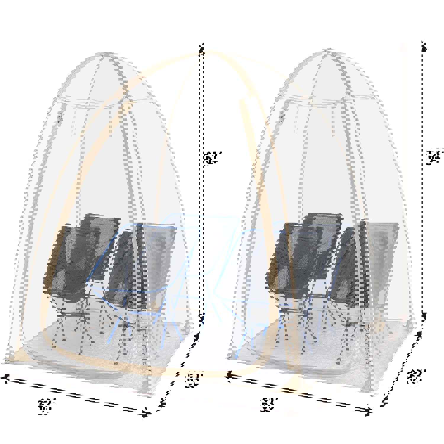 TopGold 4 Person Sports Tent - Portable Outdoor Shelter for Sports & Activities