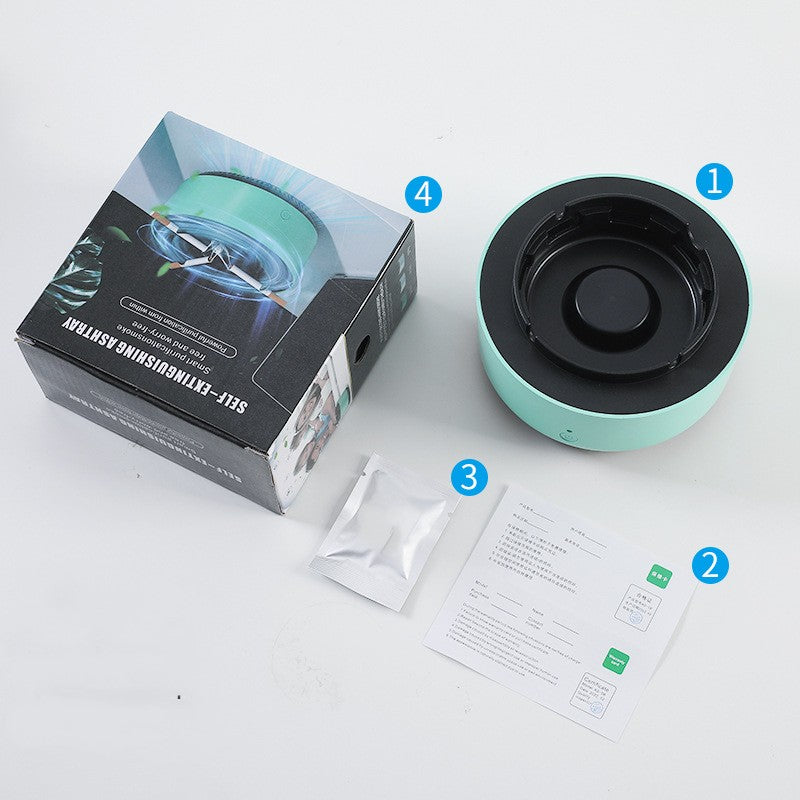 Smoke Removal Air Purification Ashtray with Anion Purification for Car and Home Use