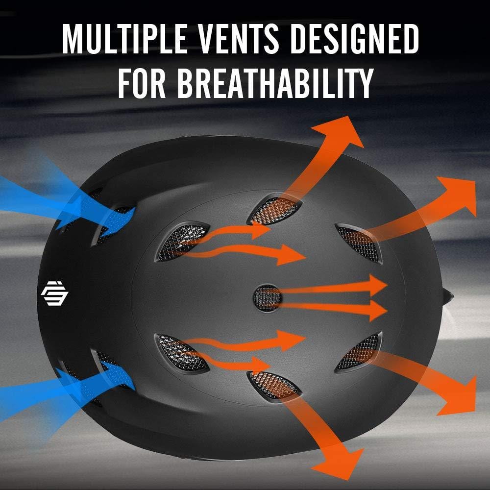 ILM Ski Helmet Snowboard Snow Sports Sled Skate Outdoor Recreation Gear for Men Women ASTM Certified (Black, L)