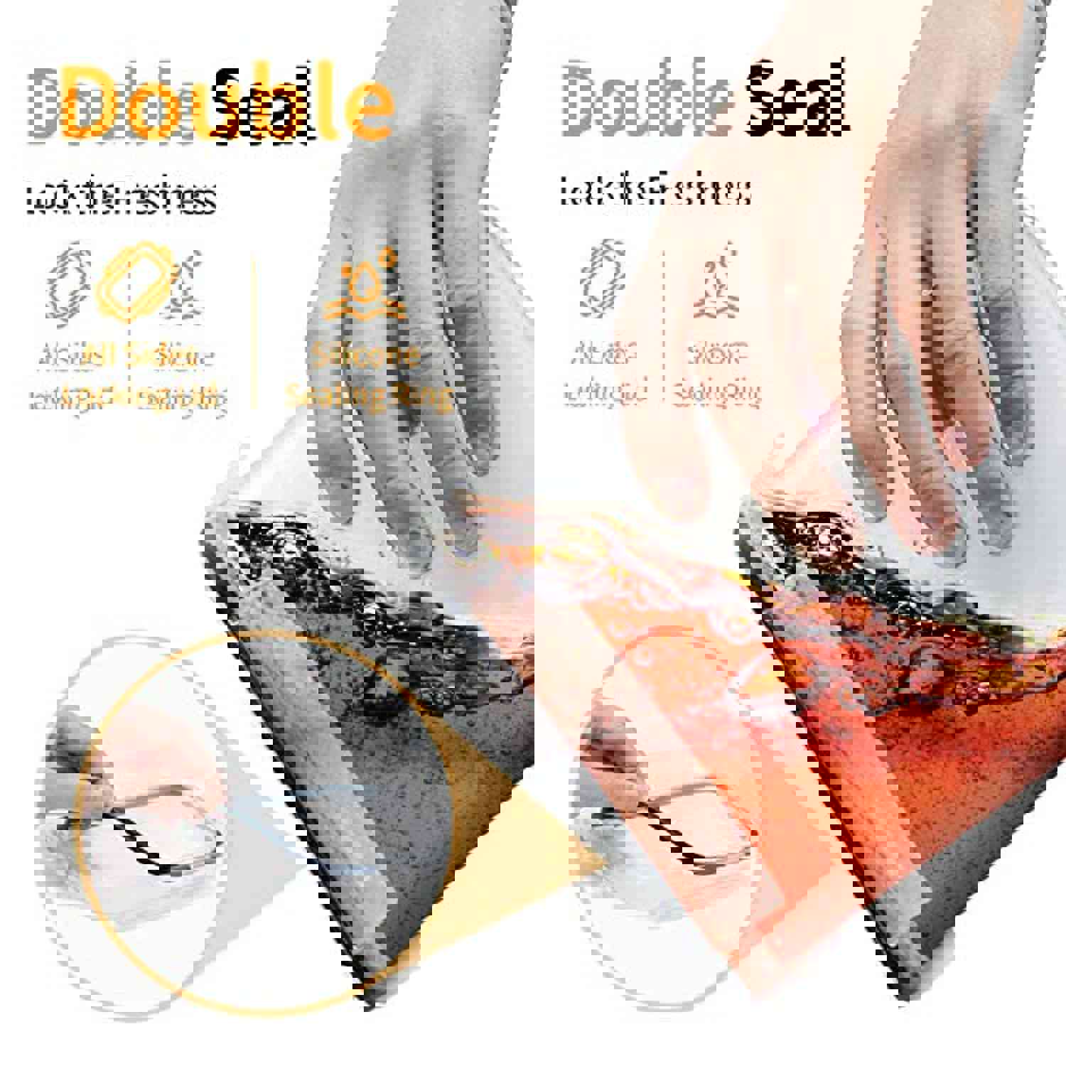 Kitsure Airtight Food Storage Container Set with Lids - 8 PC - Leak-proof & BPA Free