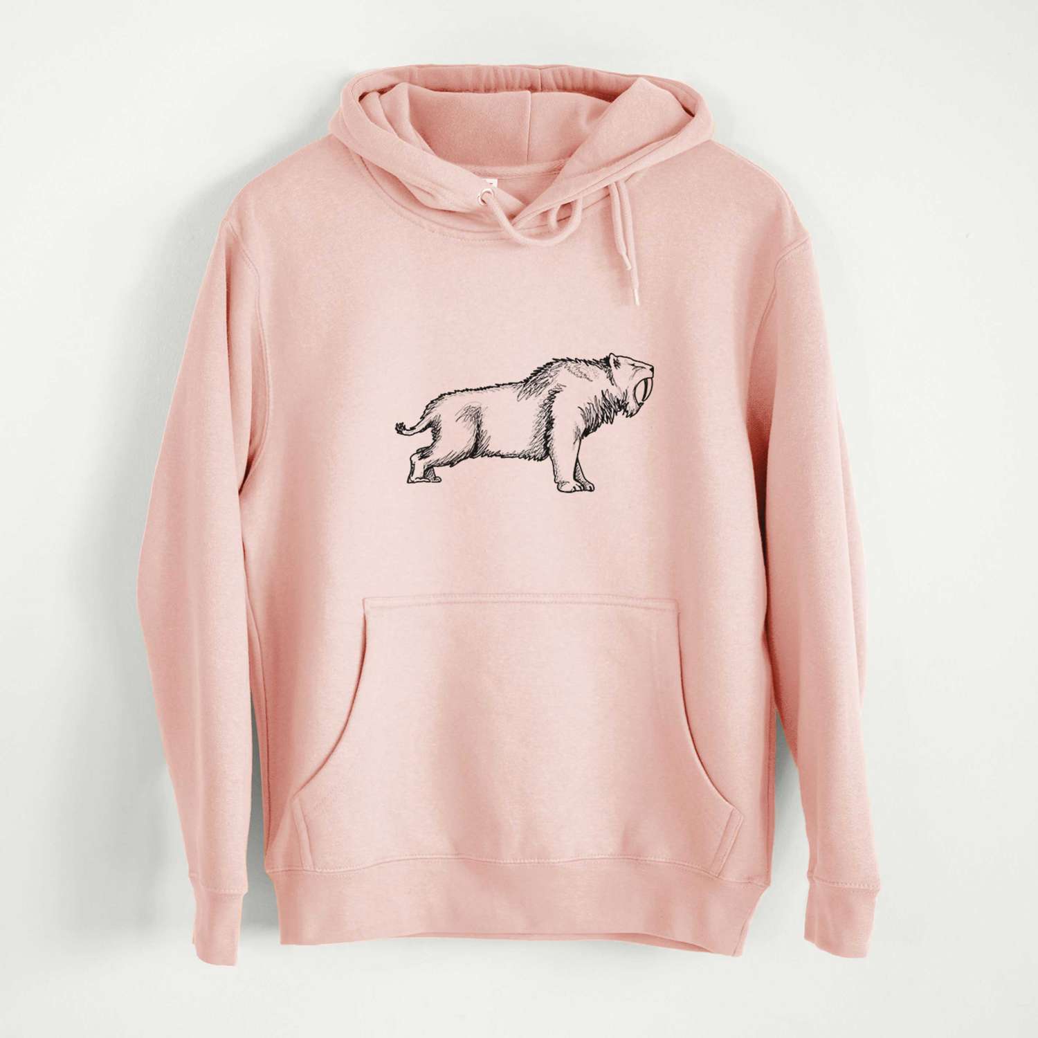Saber-toothed Tiger - Smilodon - Mid-Weight Unisex Premium Blend Hoodie