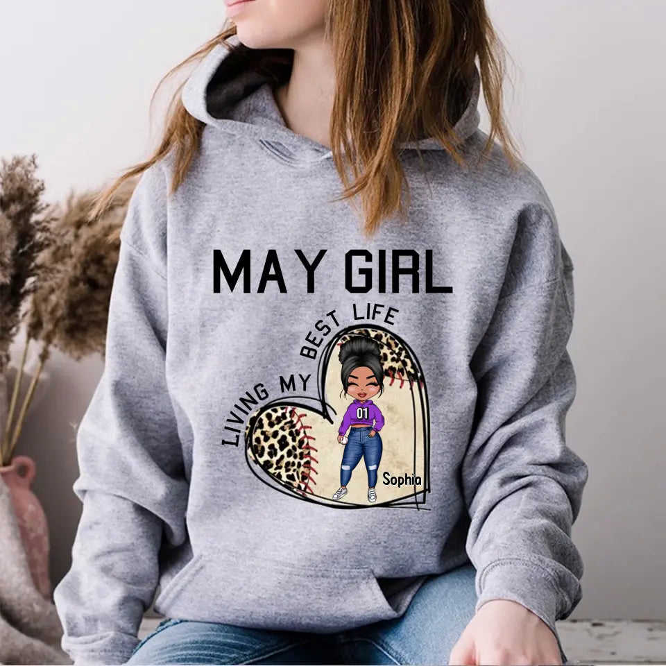 May Birthday Shirt - Custom Queens Born in May Baseball Lover Gift