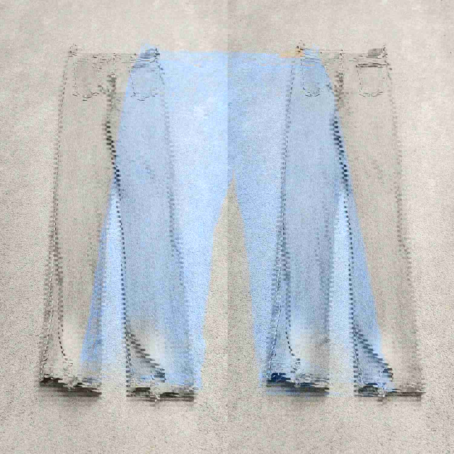Wrangler Men's Blue Denim Straight Leg Jeans W44XL30