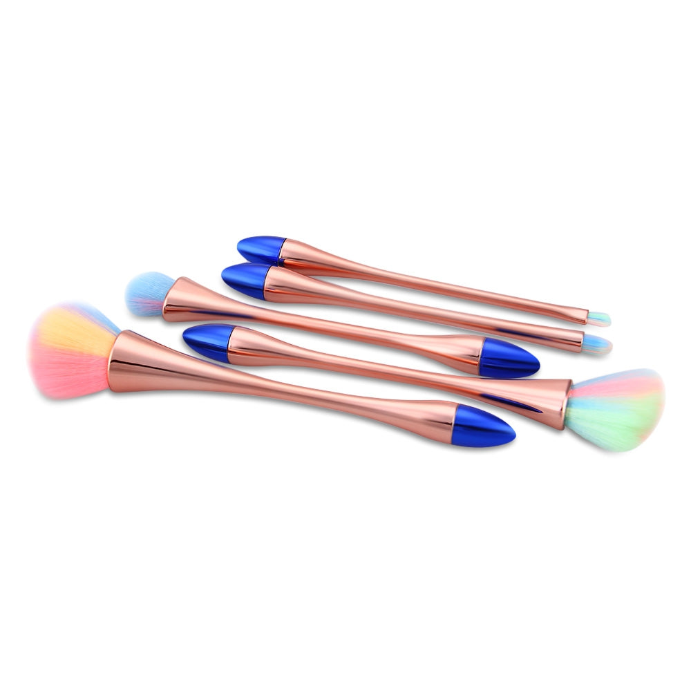 5pcs Colorful Hair Makeup Brushes Set - Soft & Easy to Use Beauty Tools