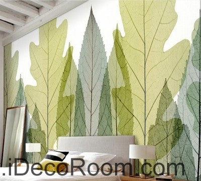 Transparent Phoenix Tree Leave IDCWP-000058 Wallpaper Wall Decals Wall Art Print Mural Home Decor Gift