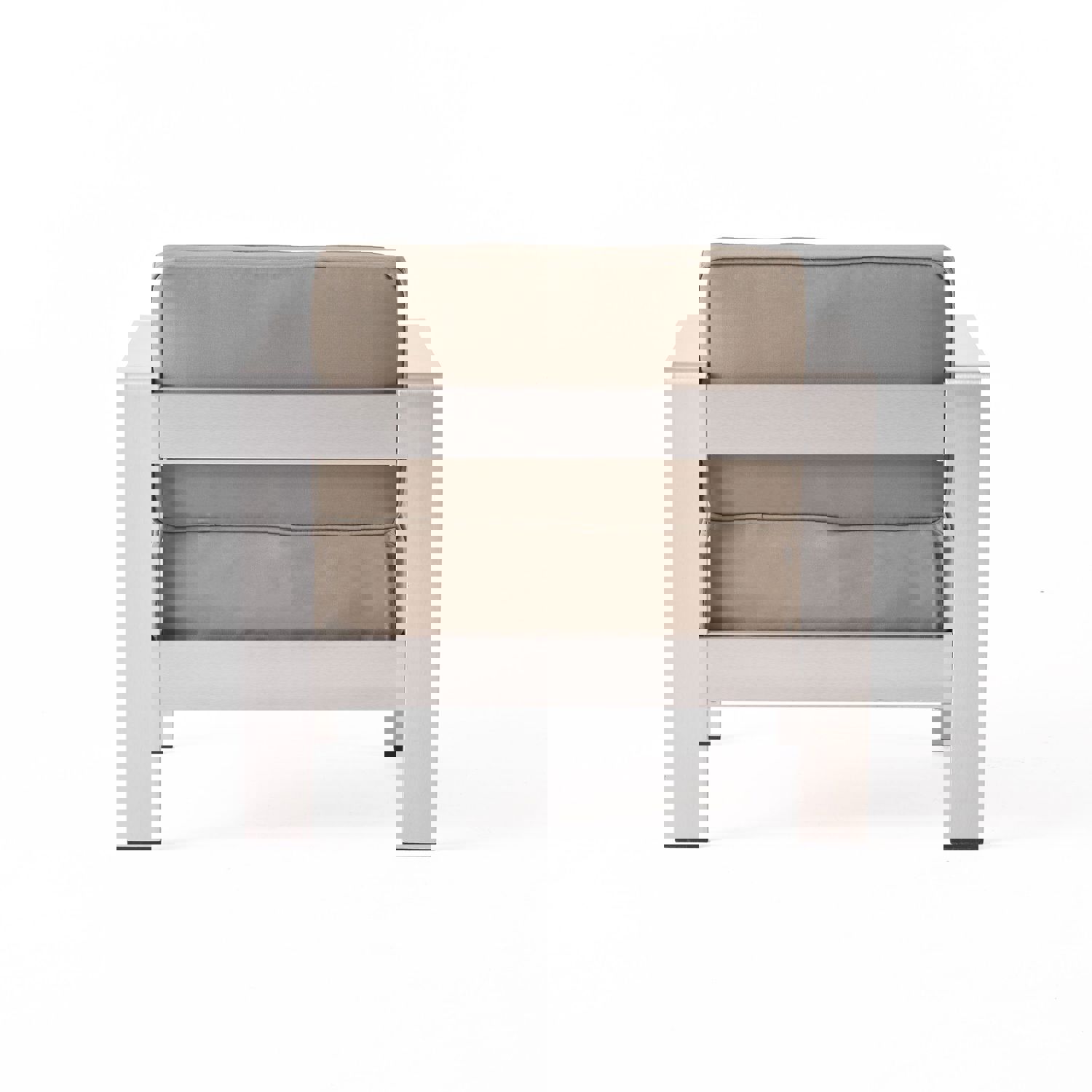 Outdoor Estate Collection with Fire Pit and Tempered Glass Top Dining Table - NH020703