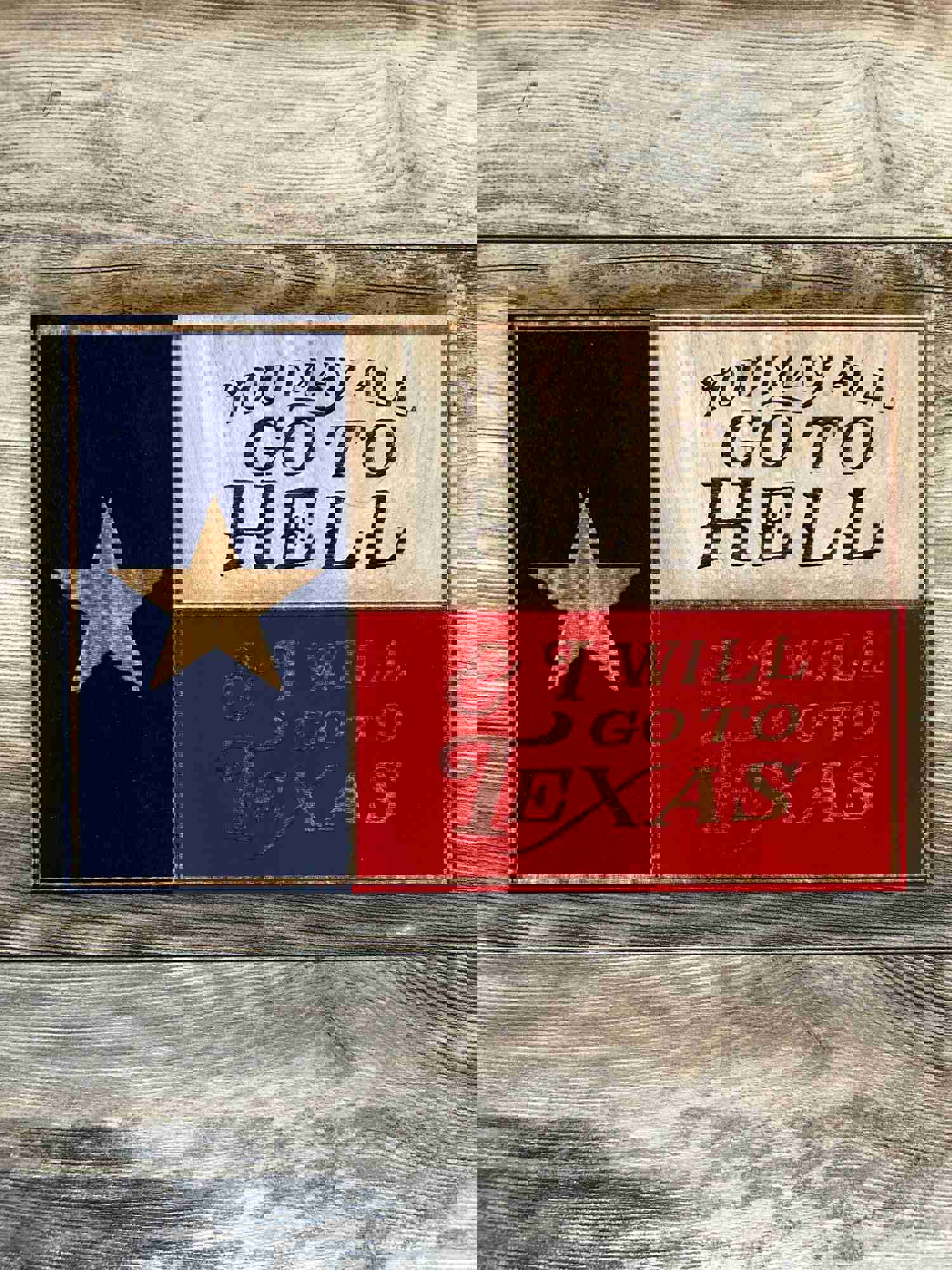 Handmade Wooden Texas Flag - Unique Lone Star State Gift