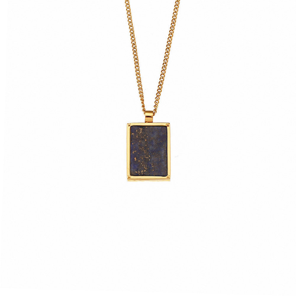 Women's Fashion Simple And Versatile Natural Stone Pendant Necklace