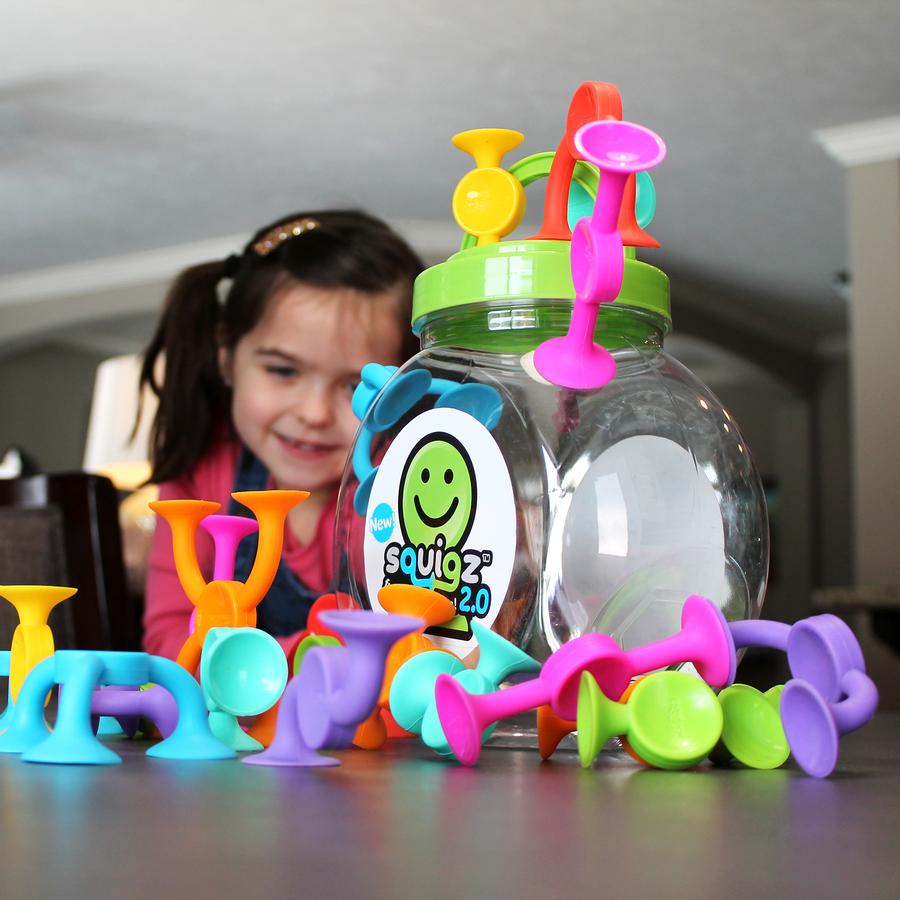Fat Brain Toys 2.0 Squigz - 36 Piece Suction Construction Set