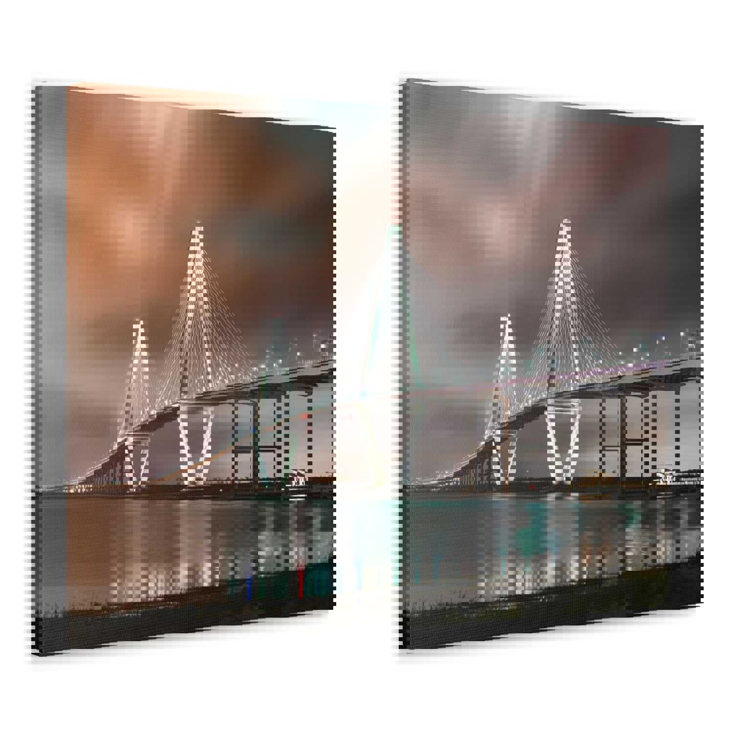 River Bridge Charleston South Carolina Nature Wilderness Photography Canvas Wall Art