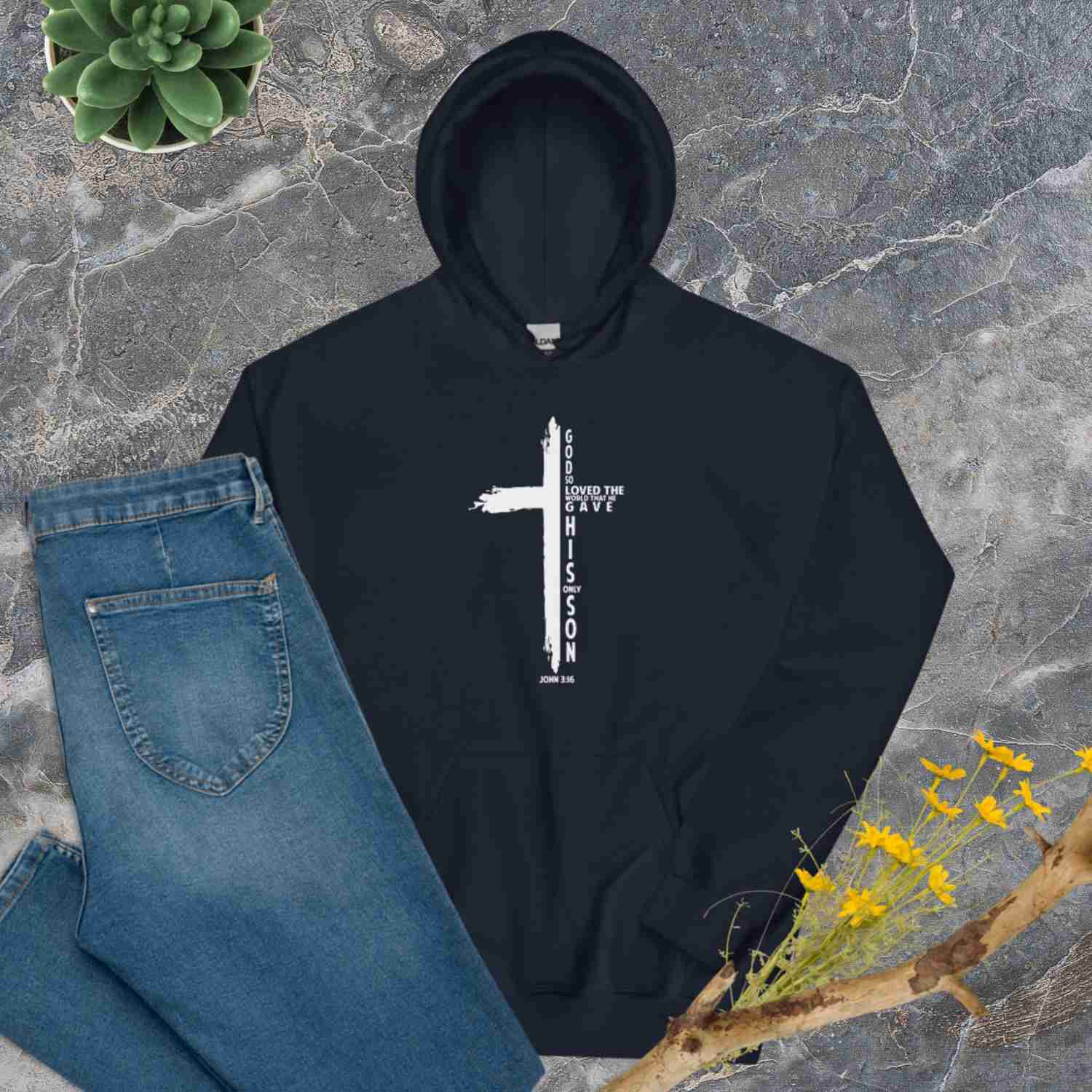 F&H Christian Cross John 3:16 Women's Hoodie - Soft & Stylish