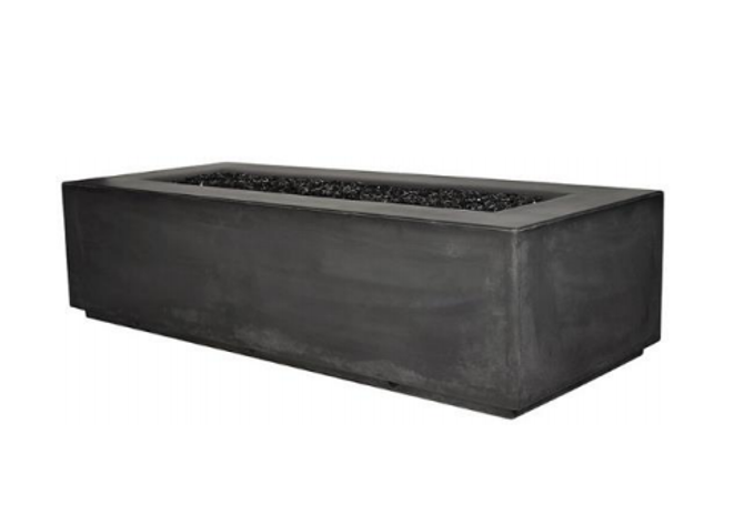 Aura Rectangle Fire Pit with Electronic Ignition 78 Free Cover by Fire by Design