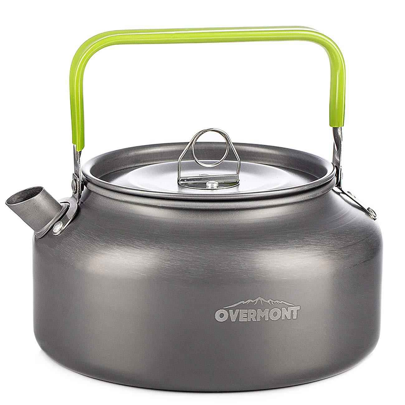 Overmont Camping Kettle - Lightweight Aluminum Tea & Coffee Pot for Outdoor Hiking (27/42 FL OZ)