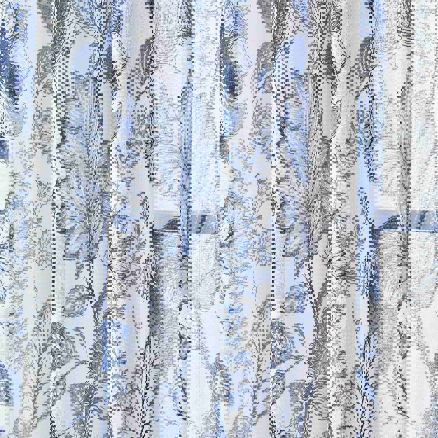 Cynthia Jacobean Sheer Window Curtain Panel Set